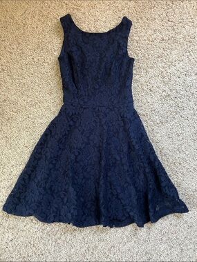 Speechless Navy Lace Mini Dress